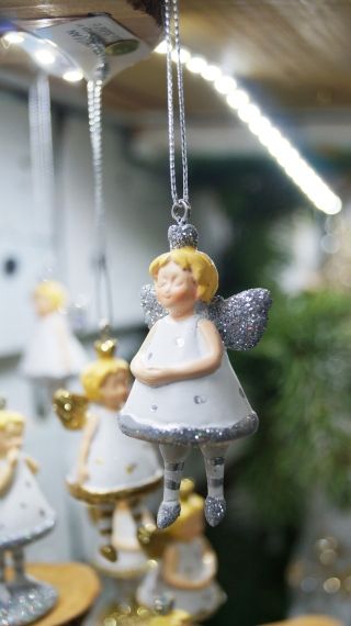 Висящи ангелчета със сребърни/златни крила