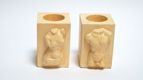 Керамичен свещник мъж/жена