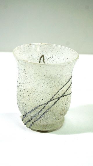 Свещник захаросана чашка с сребърен кант