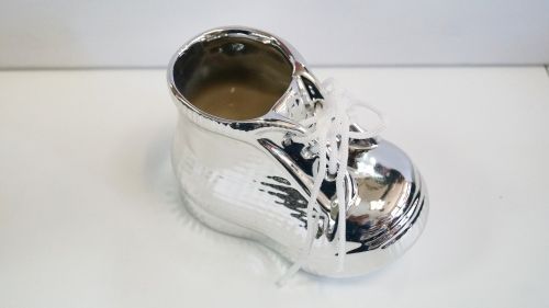 Кашпа обувка сребро м.
