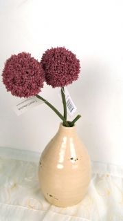 Керамична ваза винтидж бяла/розова