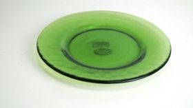 Стъклена зелена чиния