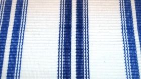Памучен тишлайфер бял на сини ленти дълъг