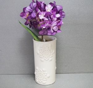 Керамична ваза бяла гланц "Мандали"