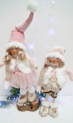 Текстилна кукла с плюшени дрехи 2 модела