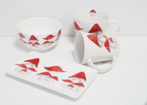 Керамична чаша за чай  с гъбки