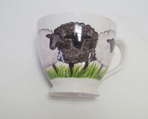 Керамична чаша-купа с овце