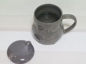 Керамична чаша с капак бухал