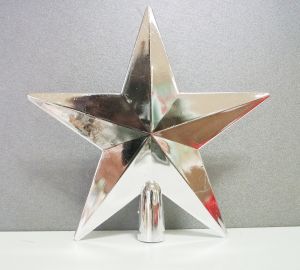 Звезда връх за елха златен/сребърен ПВЦ