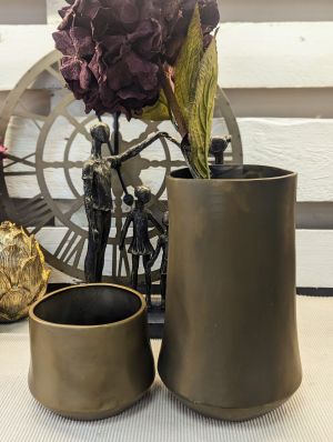 Керамична ваза златна мат