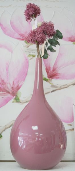 Керамична ваза капка розова