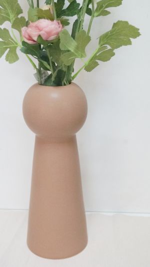 Керамична ваза Пешка бяла/розова
