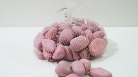 Речни камъни в розово -1 кг