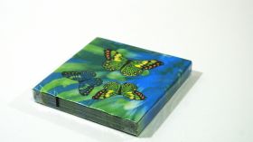 Салфетки с пеперуди синъо/зелени