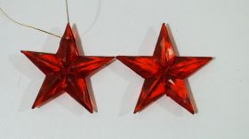 Червена звезда за декорация-24/кут