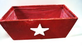 Дървено сандъче червено със звезда-г.