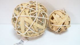 Ратанова топка бежова за декорация