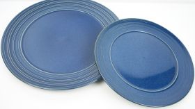 Керамична чиния синя за хранене
